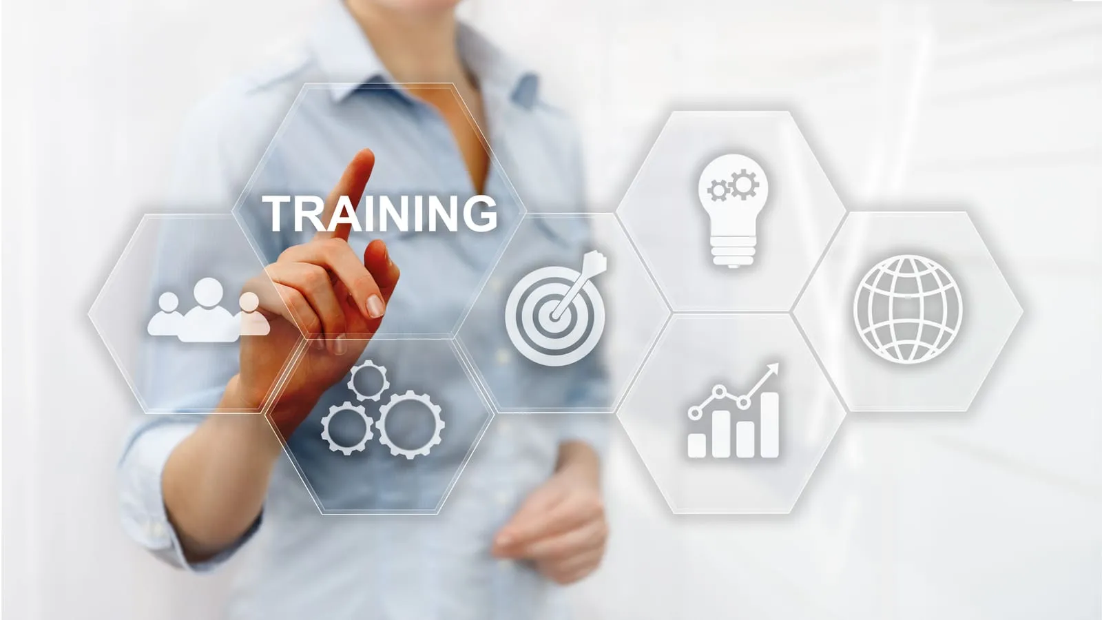 women presenting security awareness training