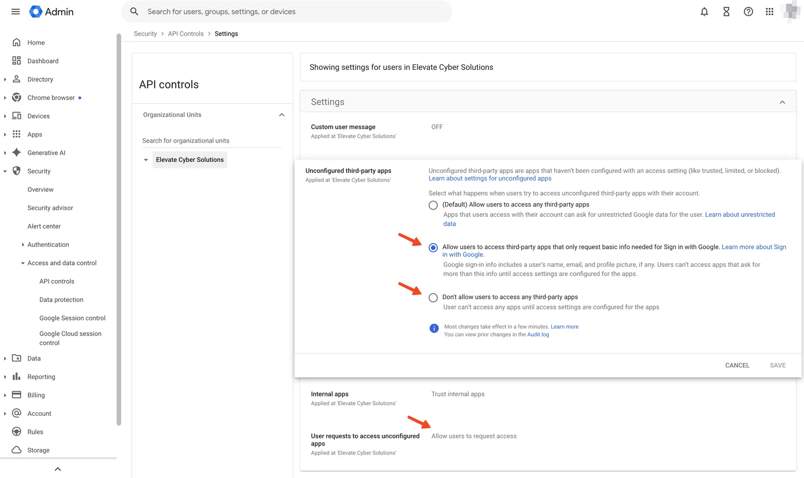 Your 2 options along with granting ability for users to request application approvals.