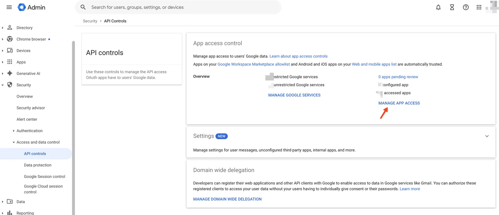 You can manage the application access and requests
